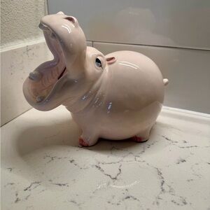 Vintage Fitz and Floyd Hippo Bank